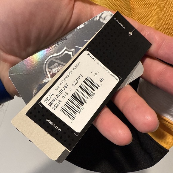 Pittsburgh Penguins Adidas Jersey Climalite Hockey Black Size 46 NEW Black NHL - Picture 4 of 5